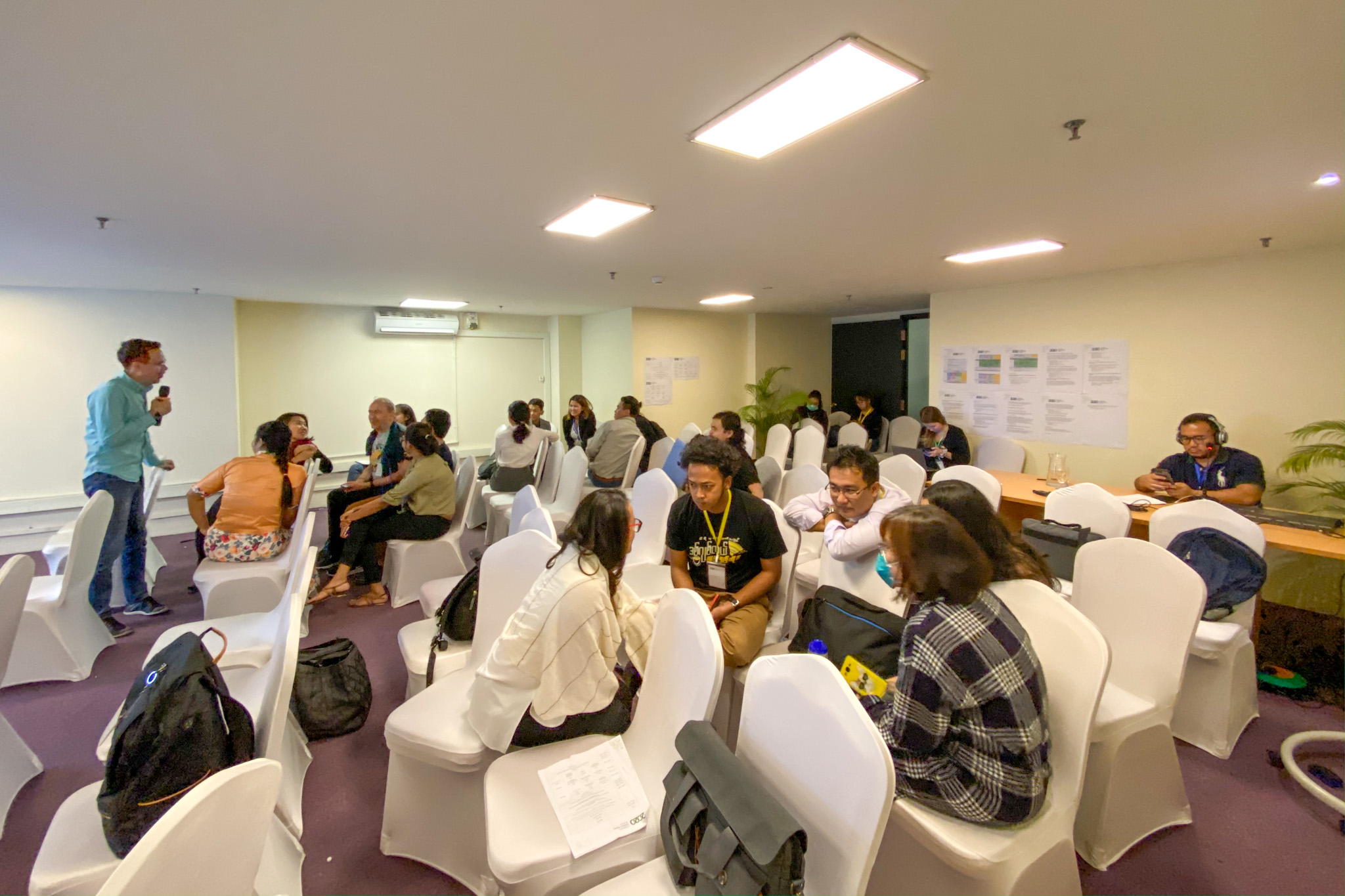 Red Tani of EngageMedia facilitates discussions on the benefits and consequences of using AI to further advocacies such as mental health and women's rights.