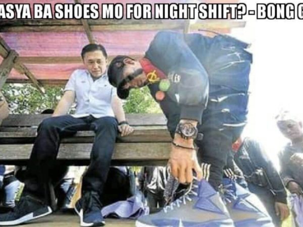 meme5 English: Will your shoes fit for the night shift? - Bong Go